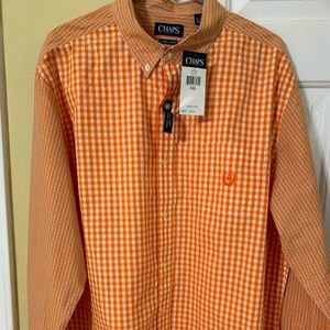 New Men’s Chaps EasyCare Long Sleeve Shirt -Size 2XL